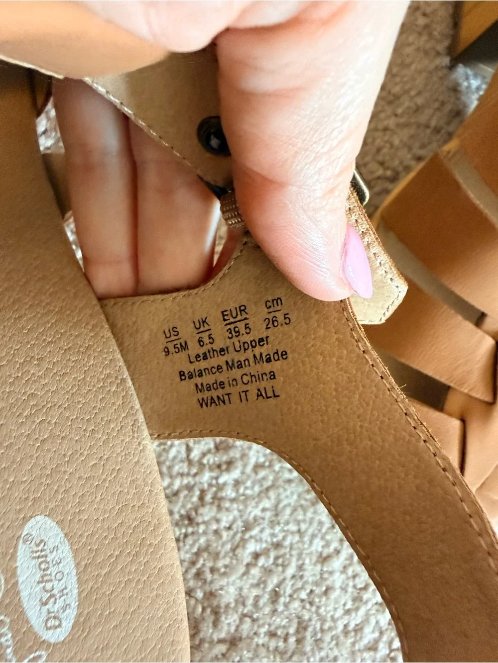 Dr. Scholl’s Original Collection Want It All Leather Platform Sandals 9.5